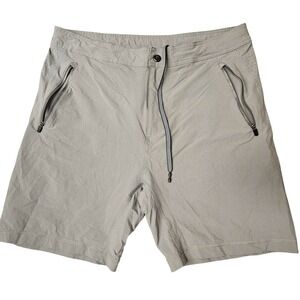 Mack Weldon Shorts Mens Large Gray Drawstring Lightweight Zip Pockets‎ Athletic